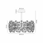 NL82079 Paris 8 Light Ceiling Light French Gold Crystal