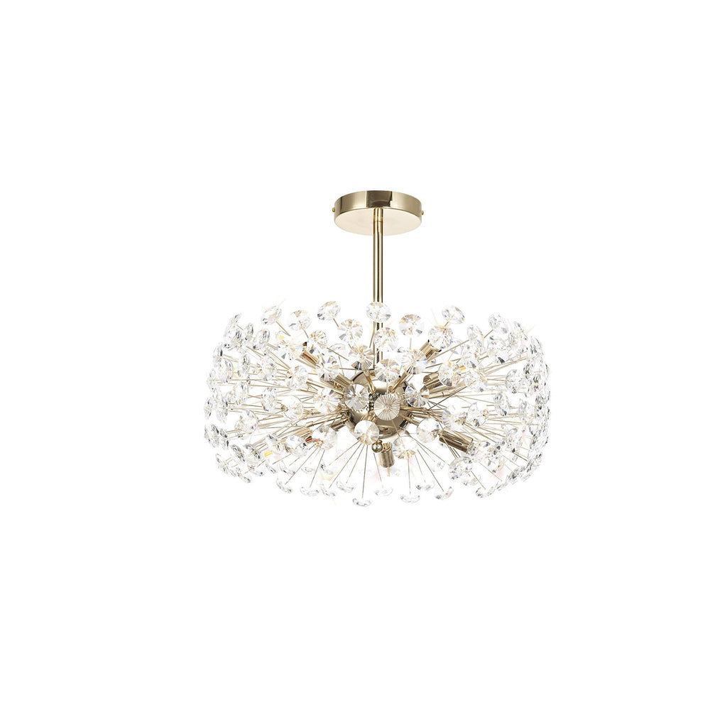 NL82079 Paris 8 Light Ceiling Light French Gold Crystal