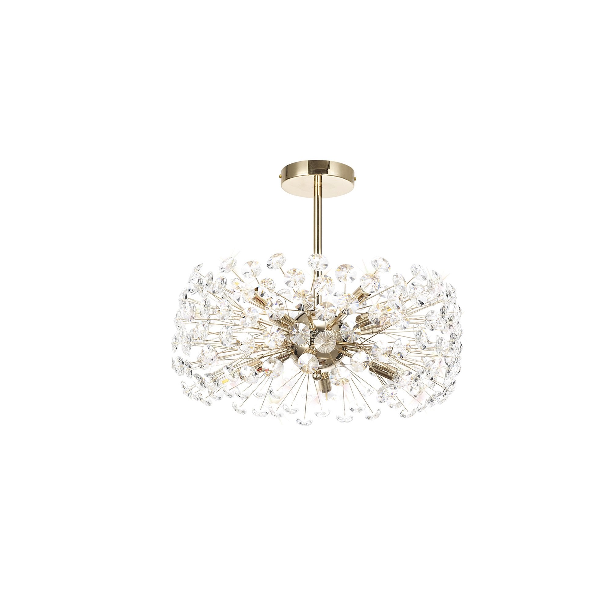 NL82079 Paris 8 Light Ceiling Light French Gold Crystal