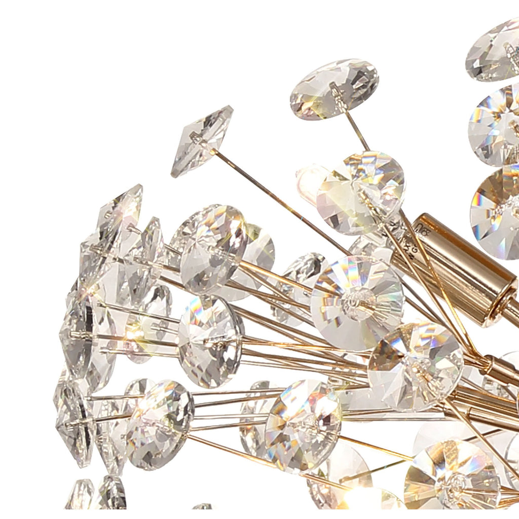 NL82079 Paris 8 Light Ceiling Light French Gold Crystal