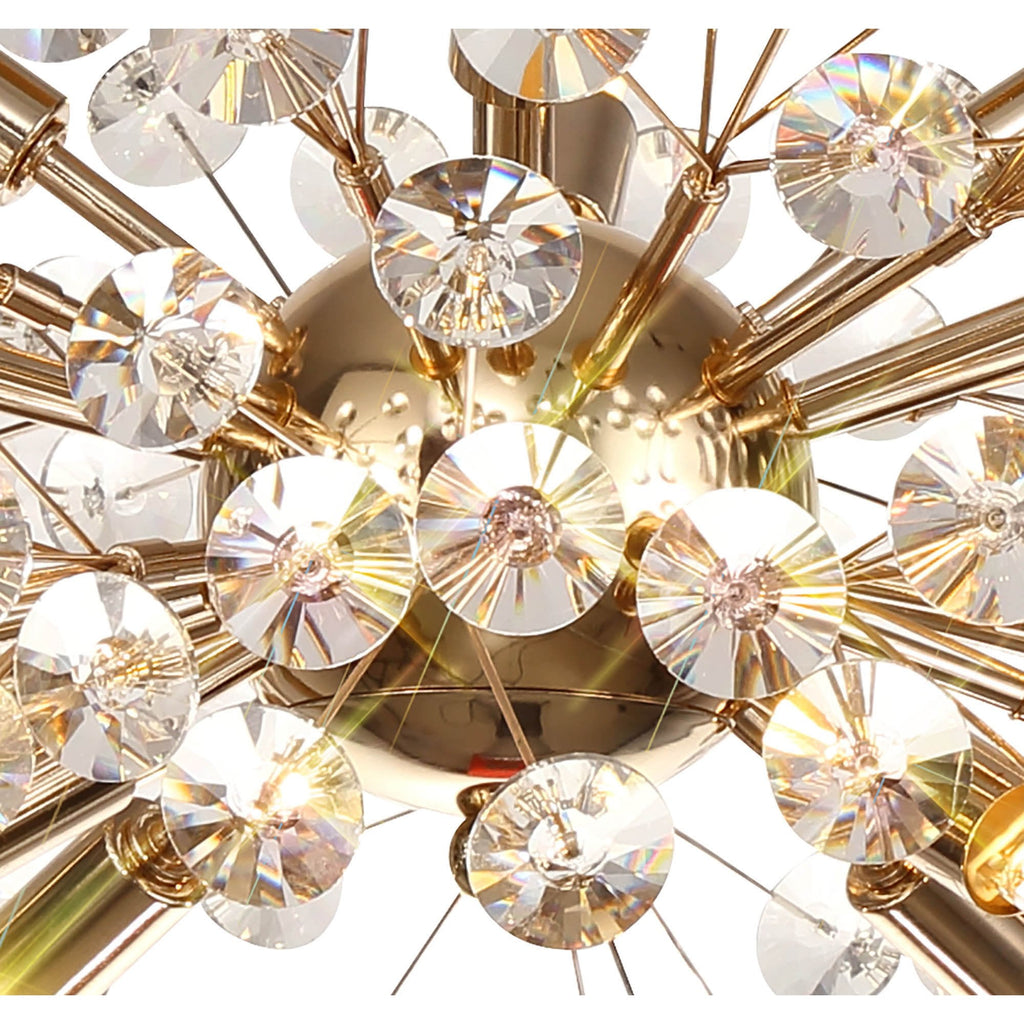 NL82079 Paris 8 Light Ceiling Light French Gold Crystal