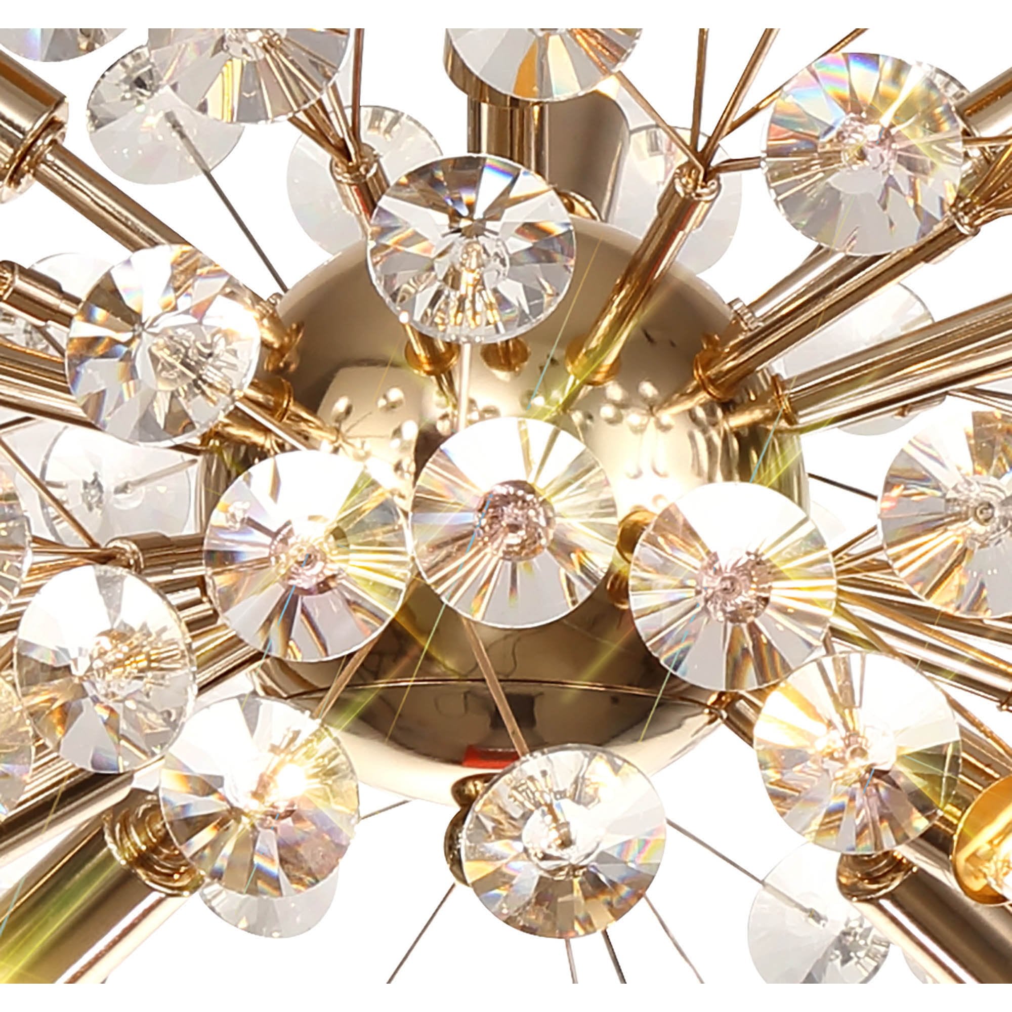 NL82079 Paris 8 Light Ceiling Light French Gold Crystal