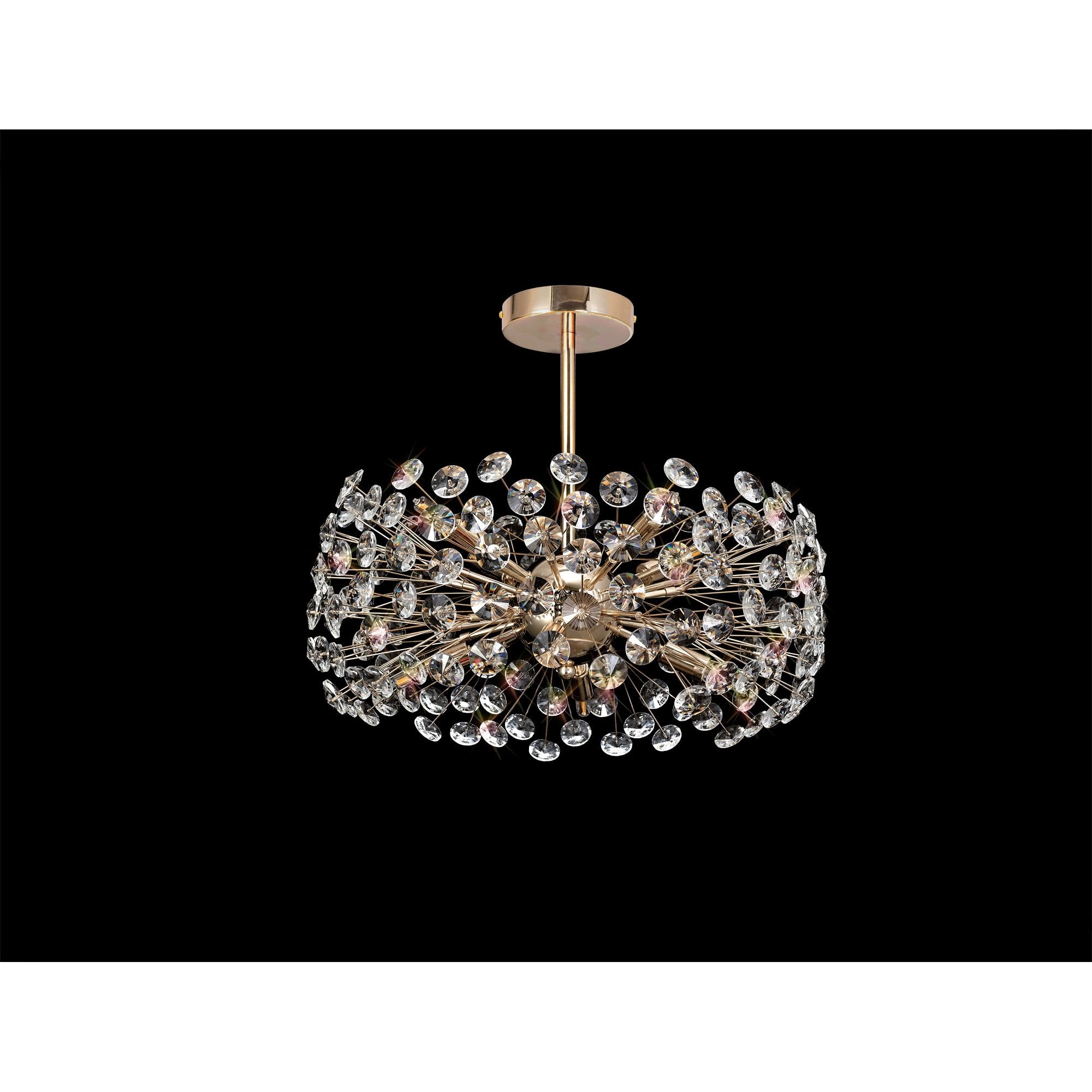NL82079 Paris 8 Light Ceiling Light French Gold Crystal