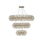 NL82089 Paris  74 Light 3 Tier Pendant French Gold Crystal