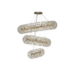 NL82089 Paris  74 Light 3 Tier Pendant French Gold Crystal