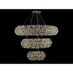 NL82089 Paris  74 Light 3 Tier Pendant French Gold Crystal