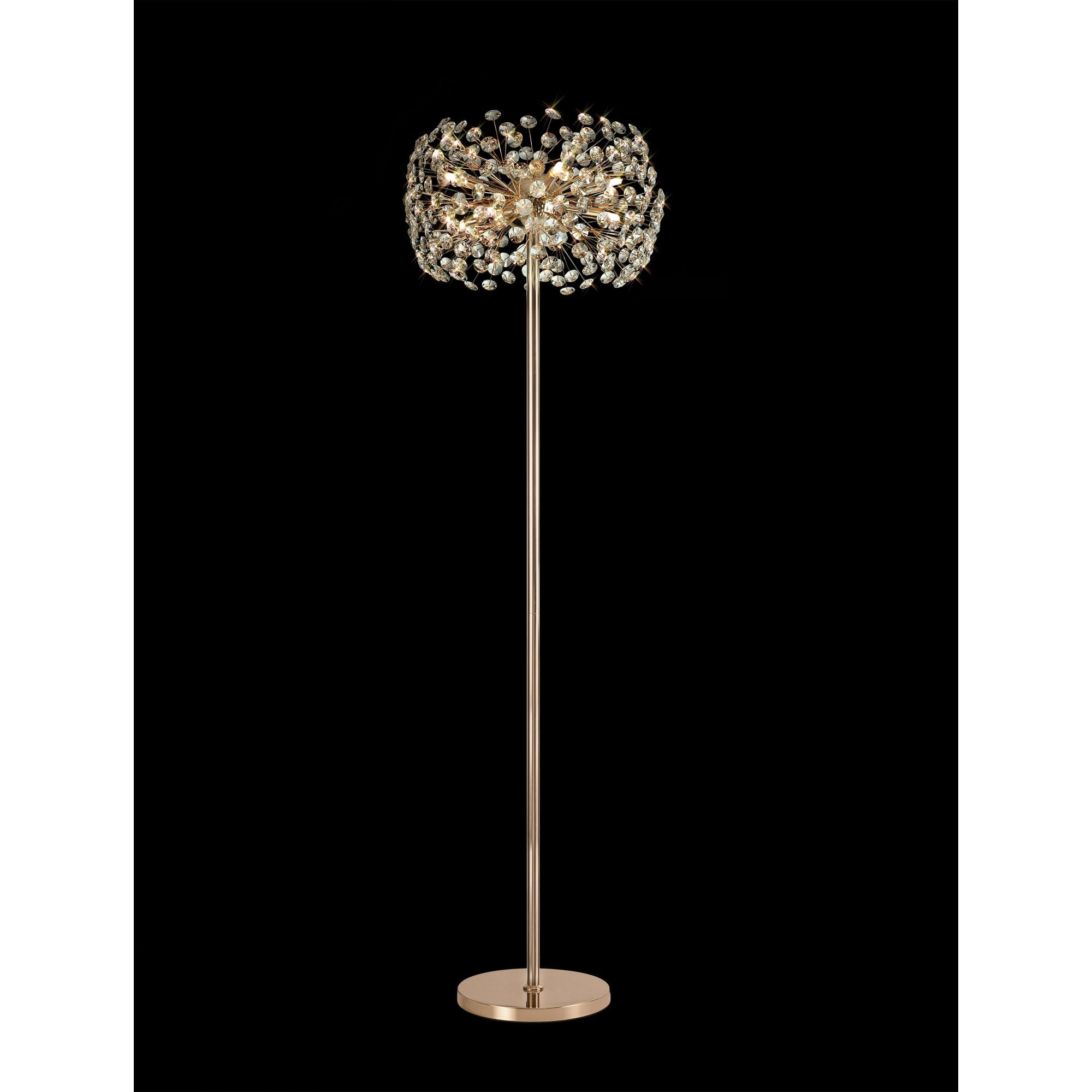 Paris 8 Light Floor  Lamp French Gold Crystal