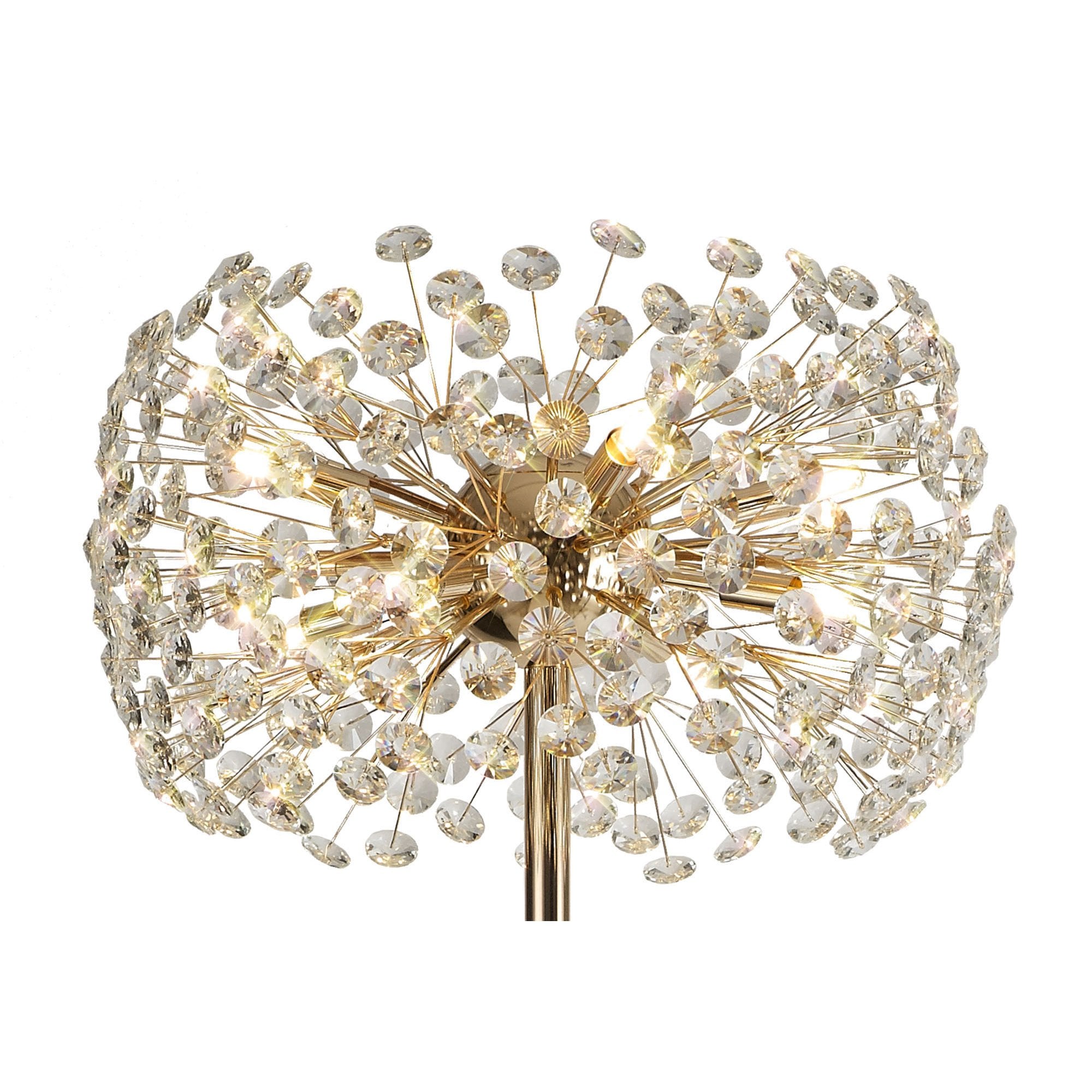 Paris 8 Light Floor  Lamp French Gold Crystal
