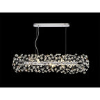NL82929 Paris 10 Light Oblong Linear Pendant Polished Chrome Crystal