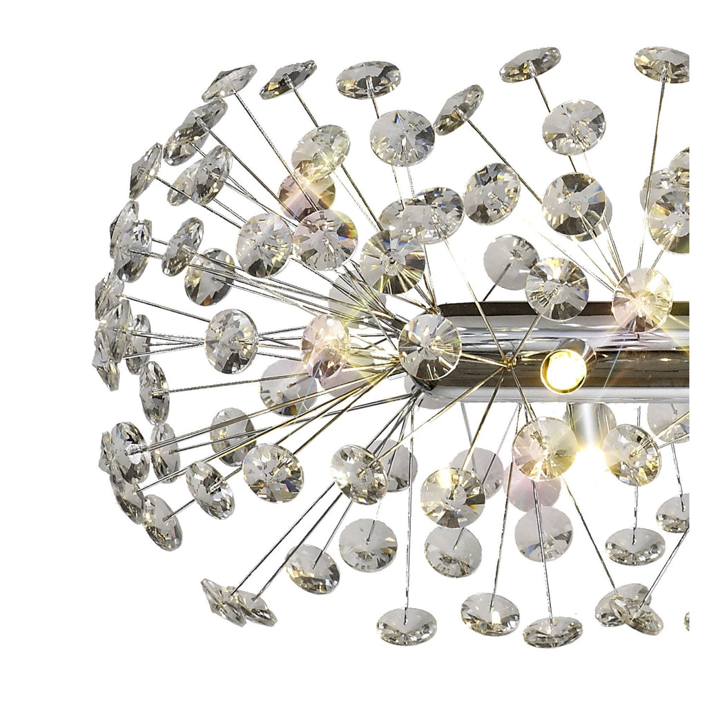 NL82929 Paris 10 Light Oblong Linear Pendant Polished Chrome Crystal