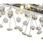 NL82929 Paris 10 Light Oblong Linear Pendant Polished Chrome Crystal