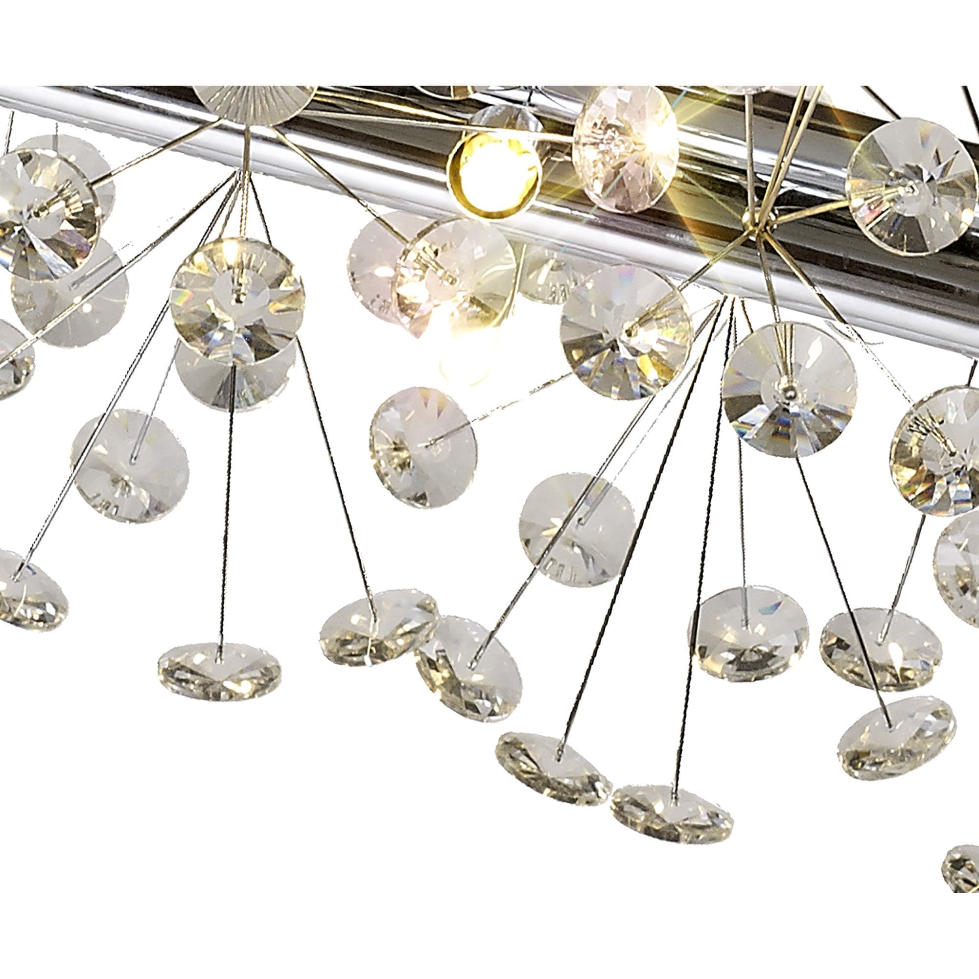 NL82929 Paris 10 Light Oblong Linear Pendant Polished Chrome Crystal
