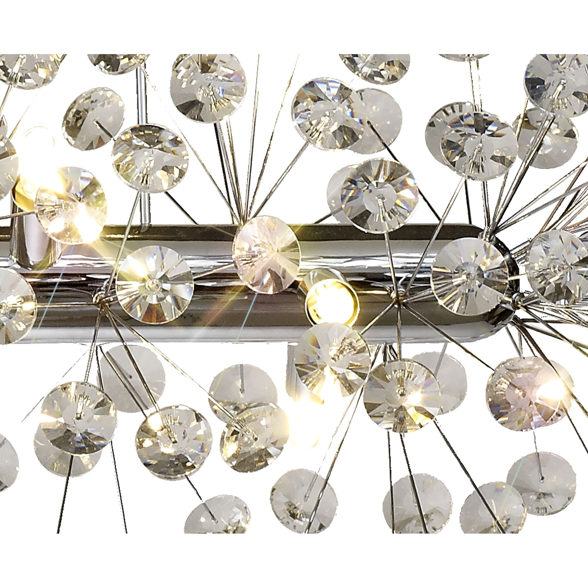 NL82929 Paris 10 Light Oblong Linear Pendant Polished Chrome Crystal