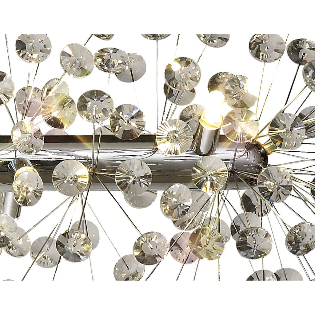NL82939 Paris 14 Light Oblong Linear Pendant Polished Chrome Crystal
