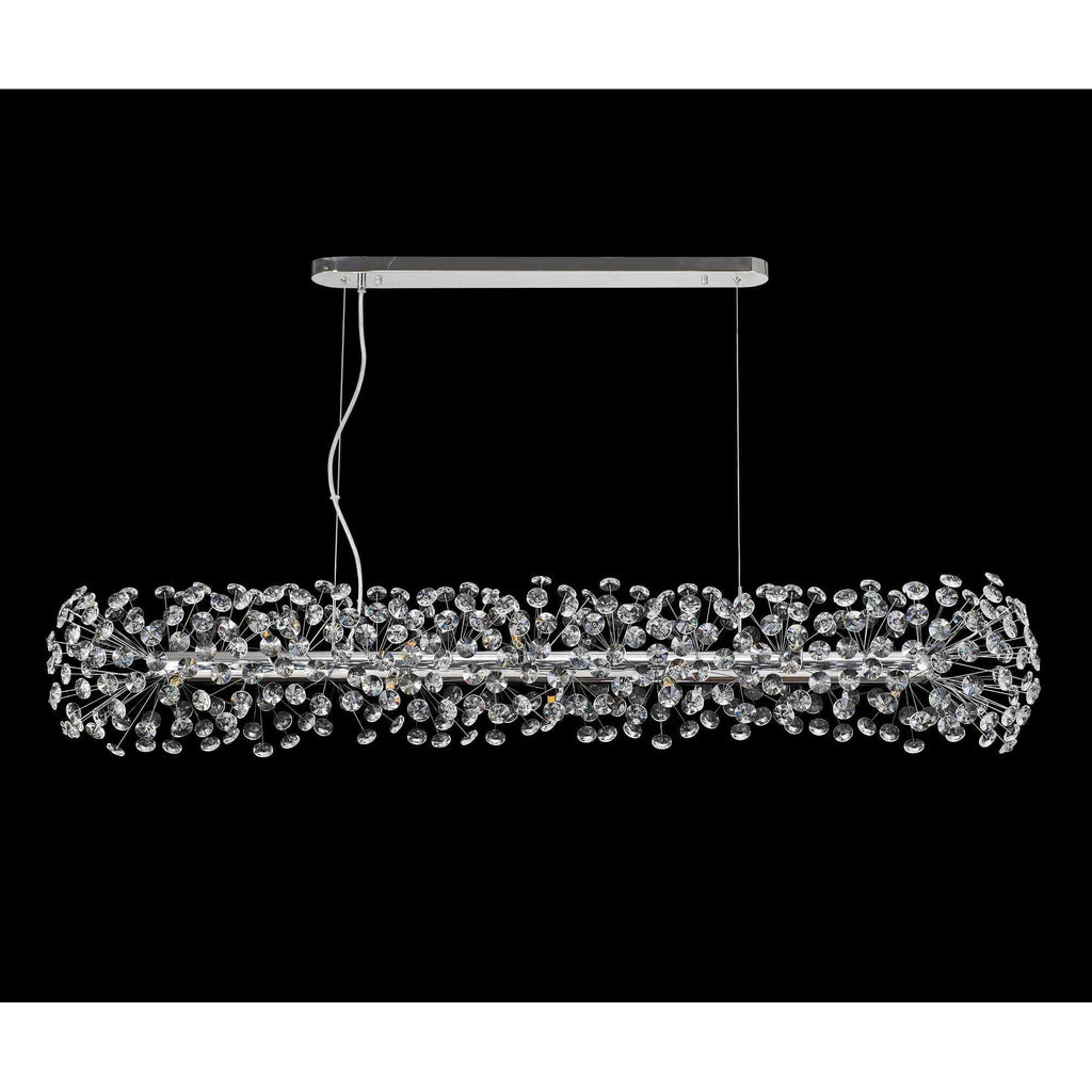 NL82939 Paris 14 Light Oblong Linear Pendant Polished Chrome Crystal