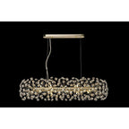 NL82949 Paris 10 Light Oblong Linear Pendant French Gold Crystal