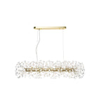 NL82949 Paris 10 Light Oblong Linear Pendant French Gold Crystal