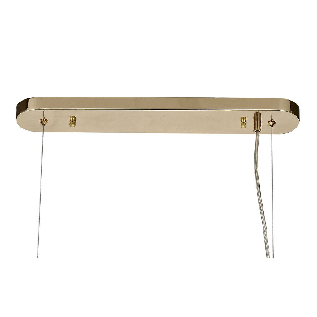 NL82949 Paris 10 Light Oblong Linear Pendant French Gold Crystal