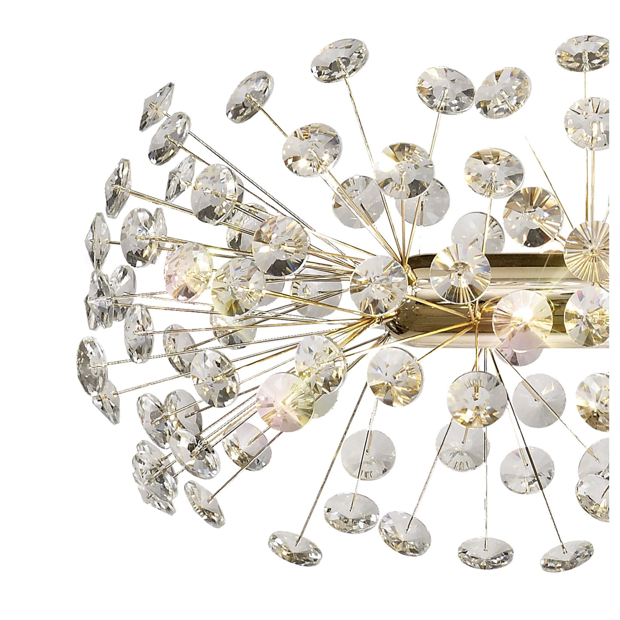 NL82949 Paris 10 Light Oblong Linear Pendant French Gold Crystal