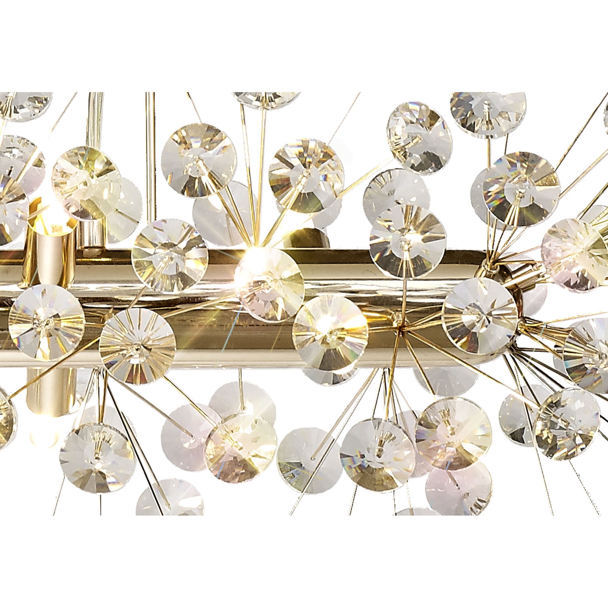 NL82949 Paris 10 Light Oblong Linear Pendant French Gold Crystal