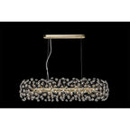 NL82949 Paris 10 Light Oblong Linear Pendant French Gold Crystal