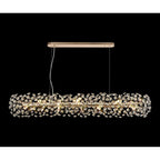 NL82959 Paris 14 Light Oblong Linear Pendant French Gold Crystal