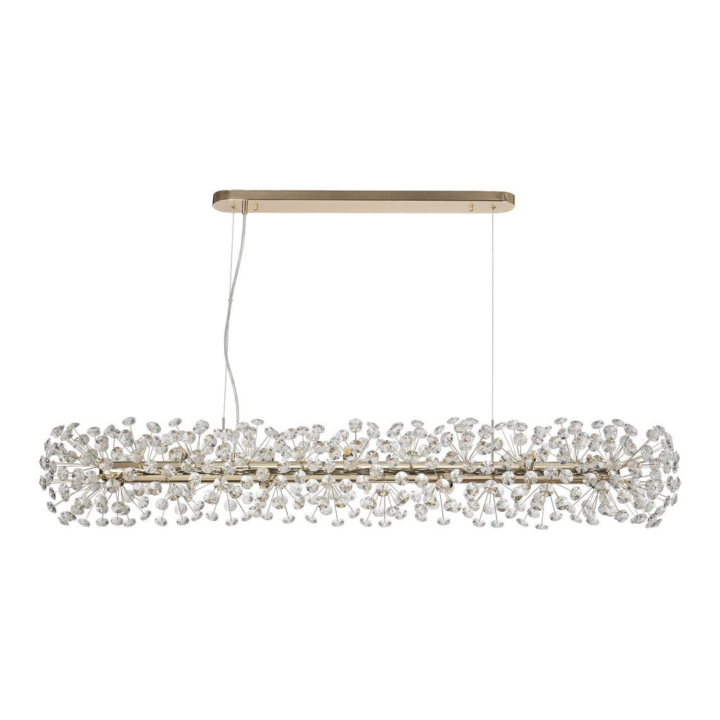 NL82959 Paris 14 Light Oblong Linear Pendant French Gold Crystal