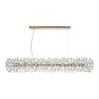 NL82959 Paris 14 Light Oblong Linear Pendant French Gold Crystal