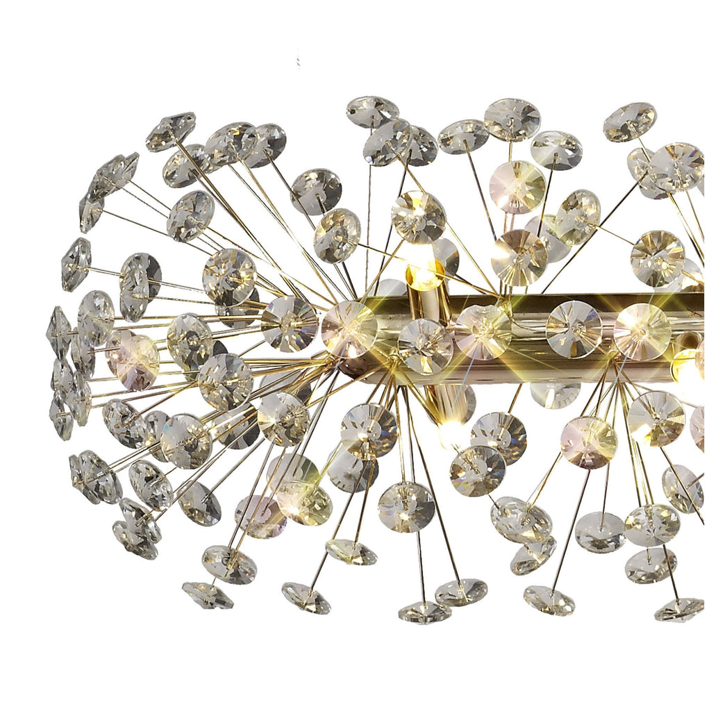 NL82959 Paris 14 Light Oblong Linear Pendant French Gold Crystal