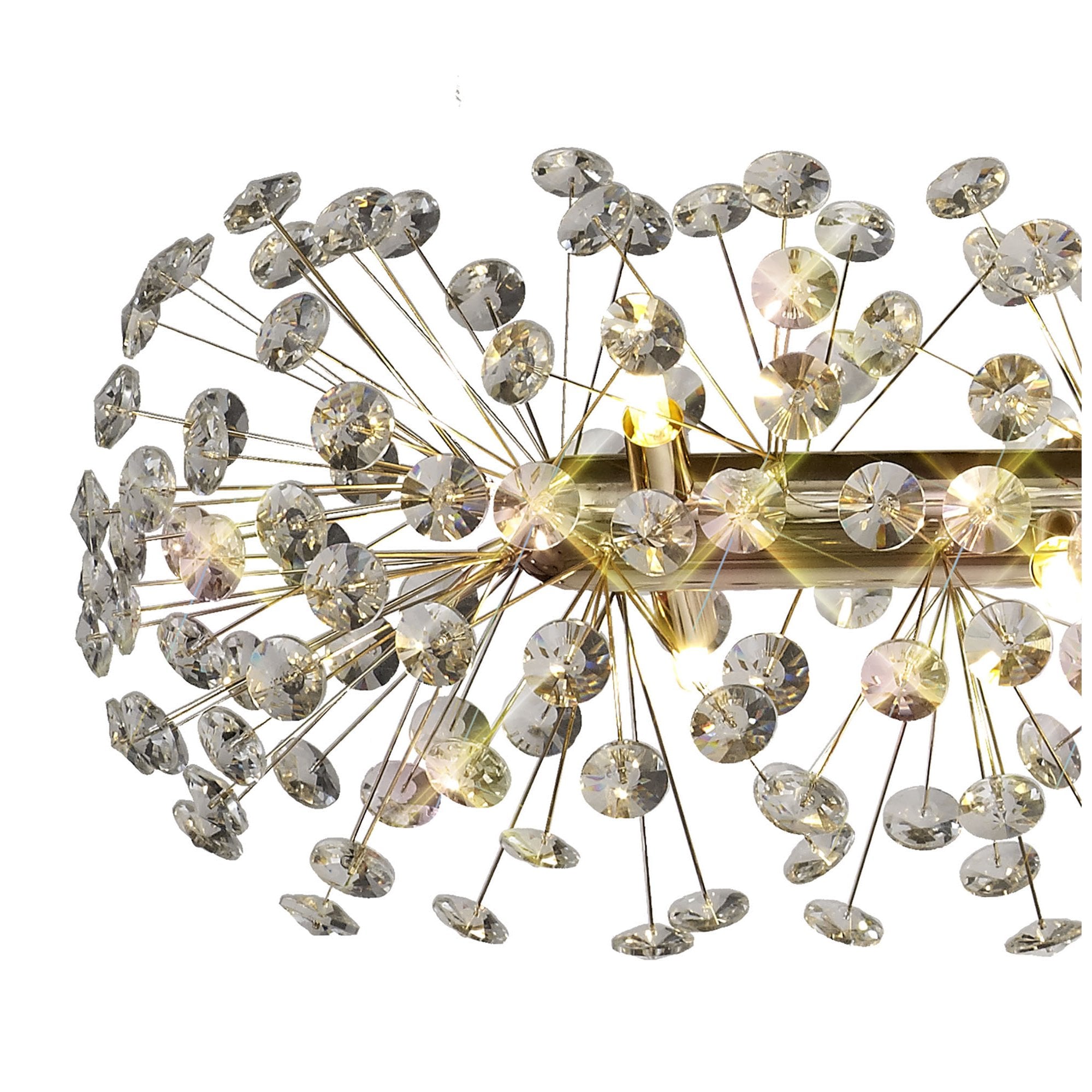 NL82959 Paris 14 Light Oblong Linear Pendant French Gold Crystal