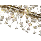 NL82959 Paris 14 Light Oblong Linear Pendant French Gold Crystal