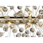 NL82959 Paris 14 Light Oblong Linear Pendant French Gold Crystal