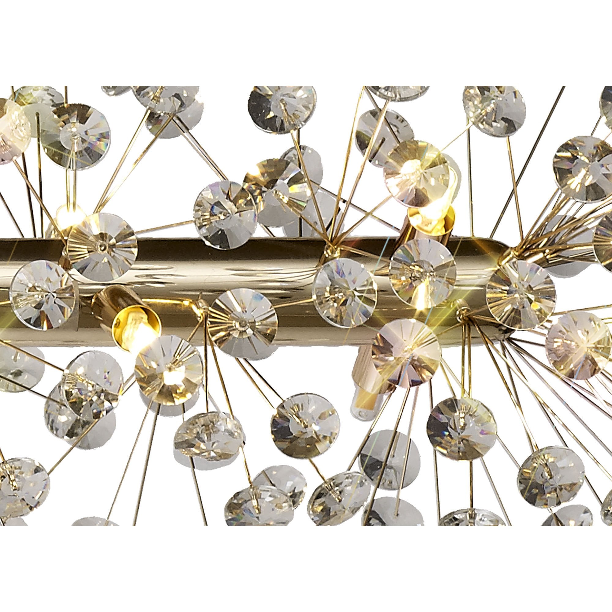 NL82959 Paris 14 Light Oblong Linear Pendant French Gold Crystal