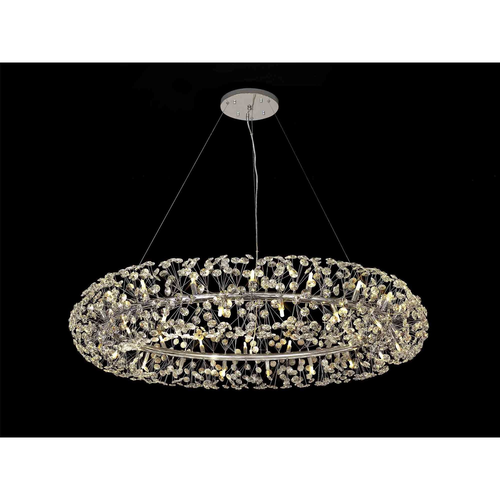 NL83849 Paris 36 Light Pendant Polished Chrome Crystal