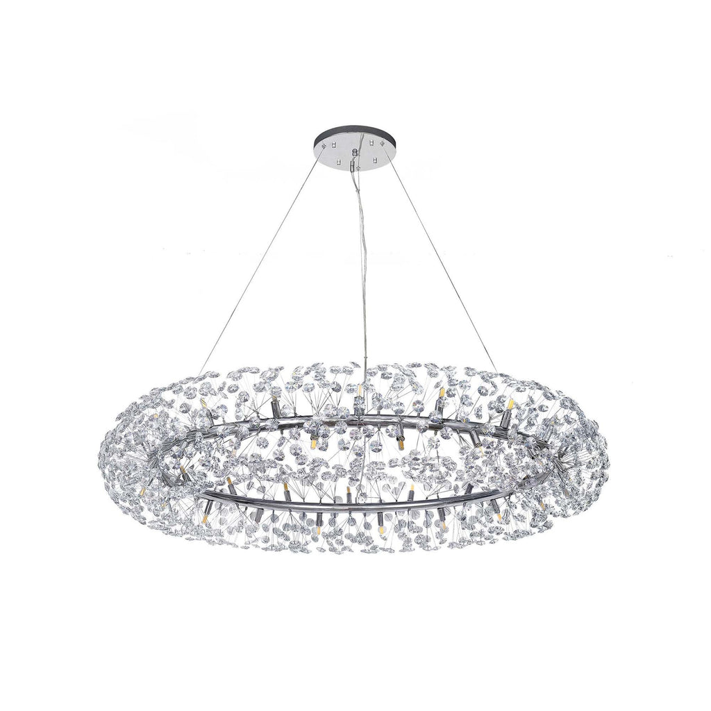 NL83849 Paris 36 Light Pendant Polished Chrome Crystal