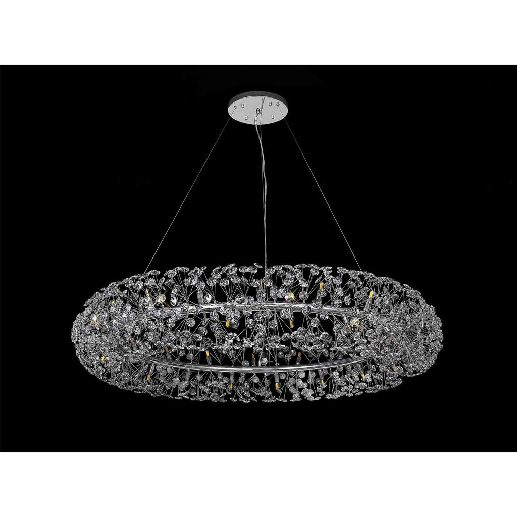 NL83849 Paris 36 Light Pendant Polished Chrome Crystal
