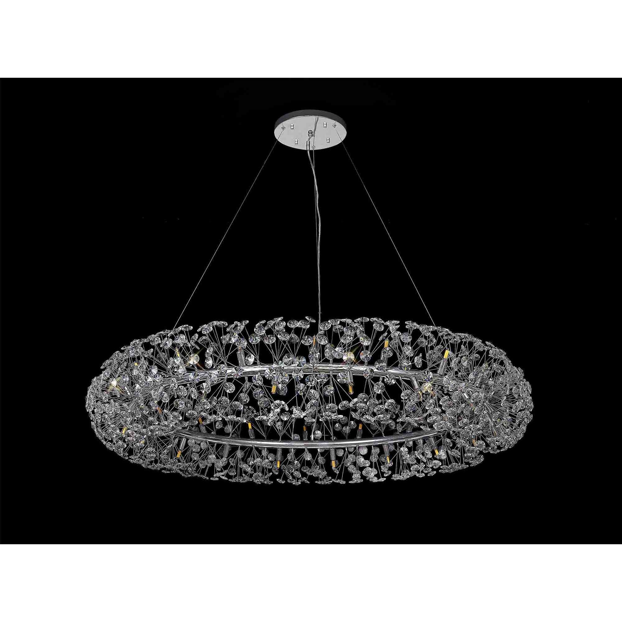 NL83849 Paris 36 Light Pendant Polished Chrome Crystal