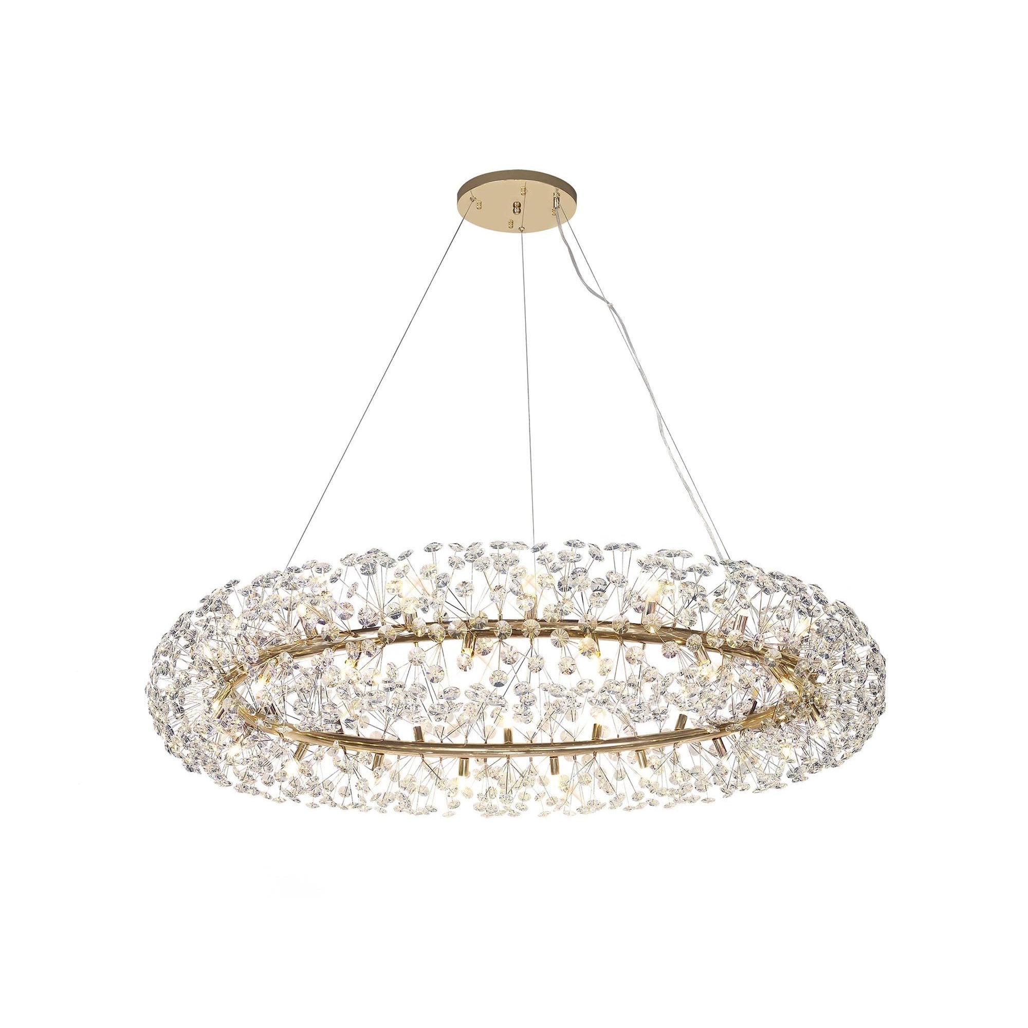 NL83859 Paris 36 Light Pendant French Gold Crystal