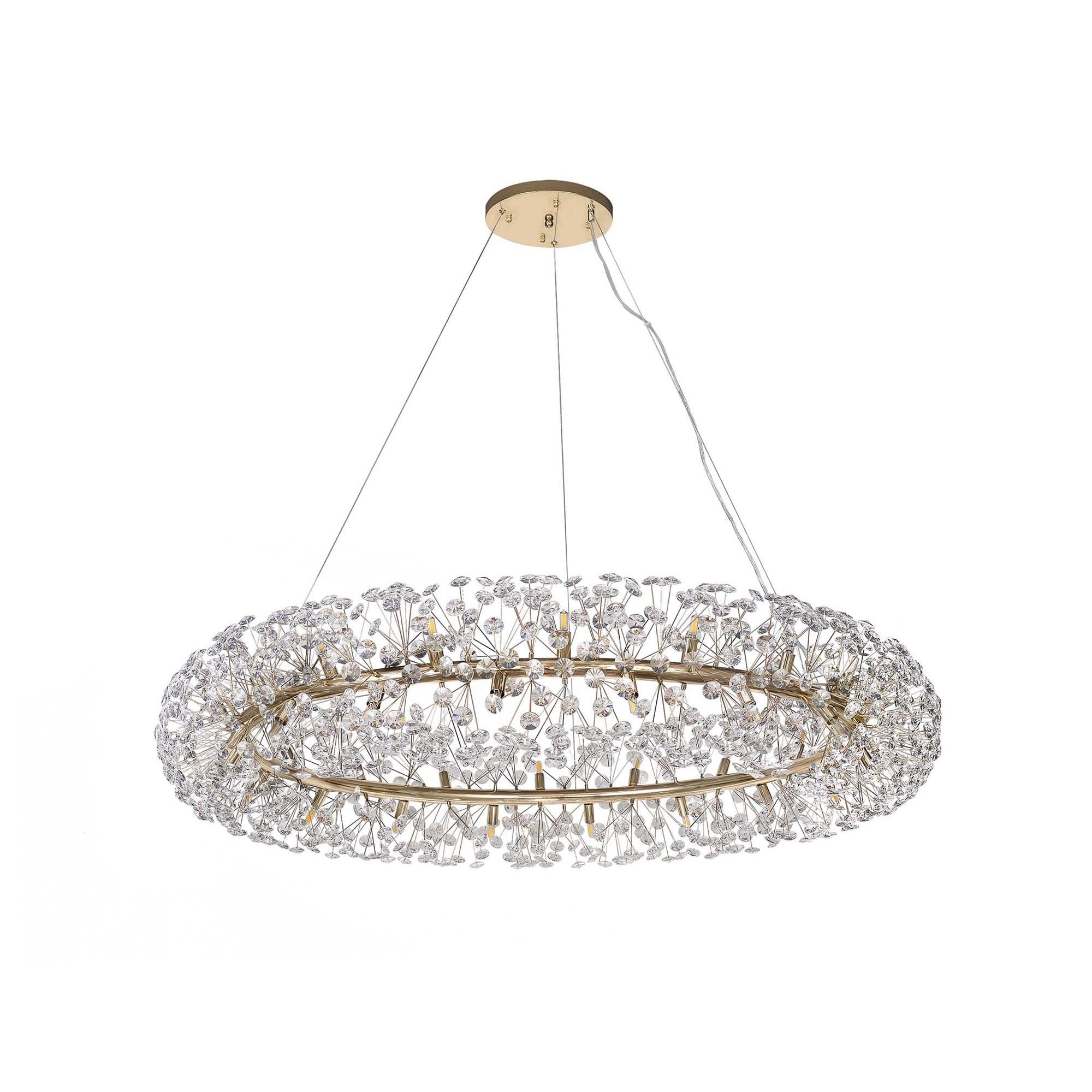 NL83859 Paris 36 Light Pendant French Gold Crystal