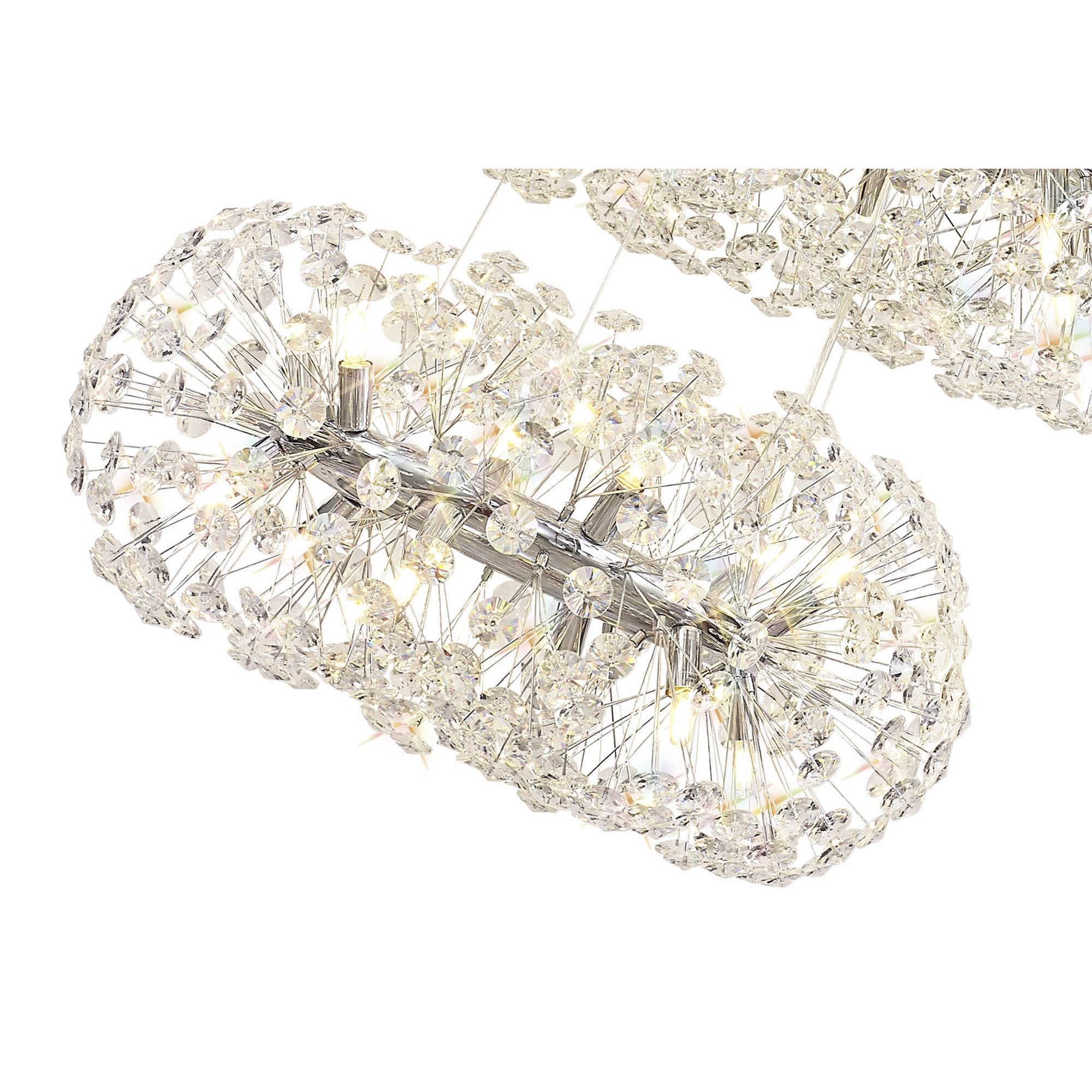 NL84239 Paris 58 Light 3 Tier Pendant Polished Chrome Crystal