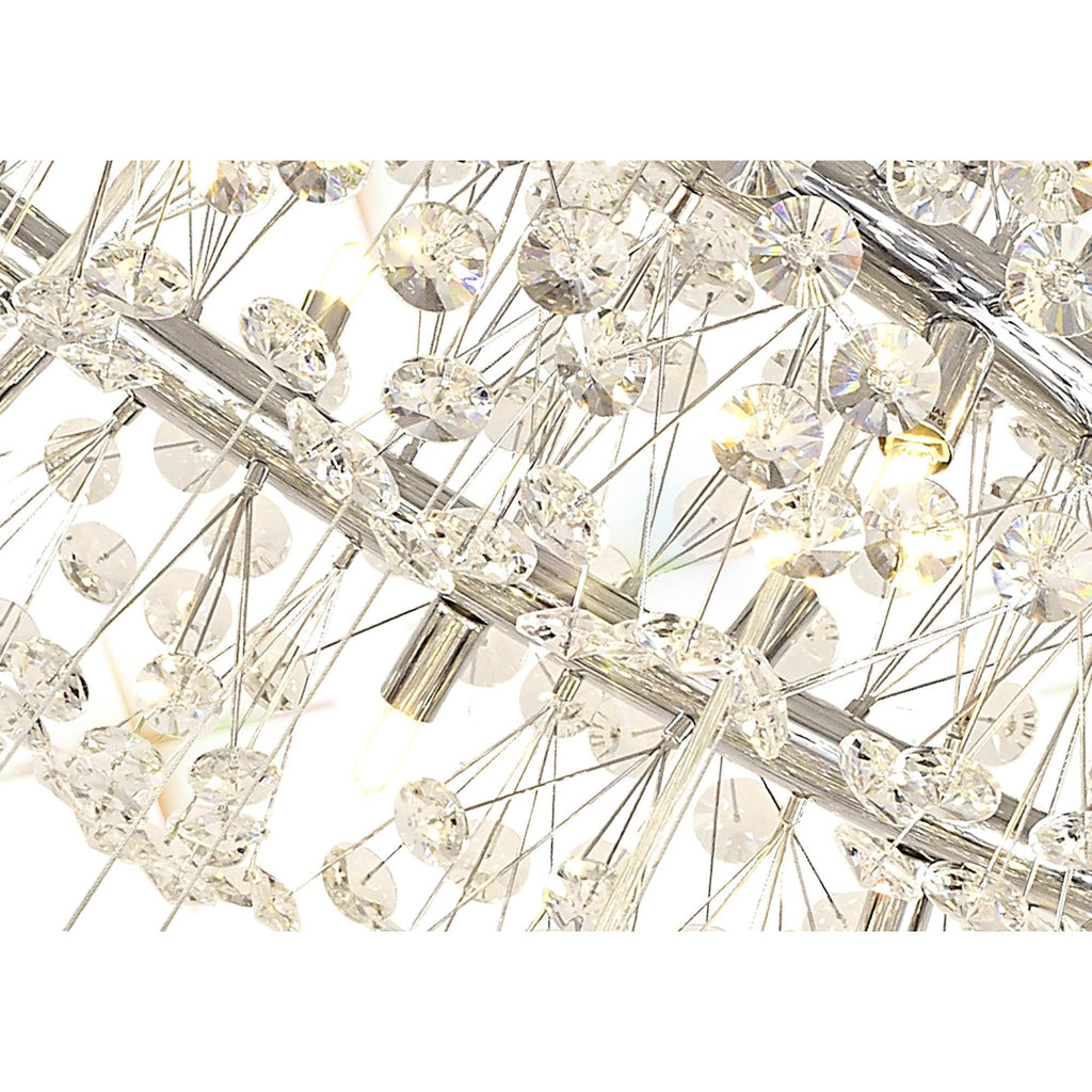 NL84239 Paris 58 Light 3 Tier Pendant Polished Chrome Crystal
