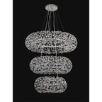 NL84239 Paris 58 Light 3 Tier Pendant Polished Chrome Crystal