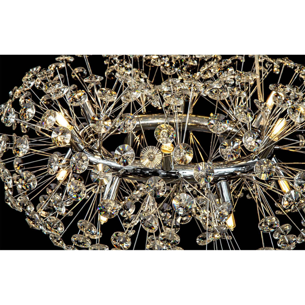 NL84239 Paris 58 Light 3 Tier Pendant Polished Chrome Crystal