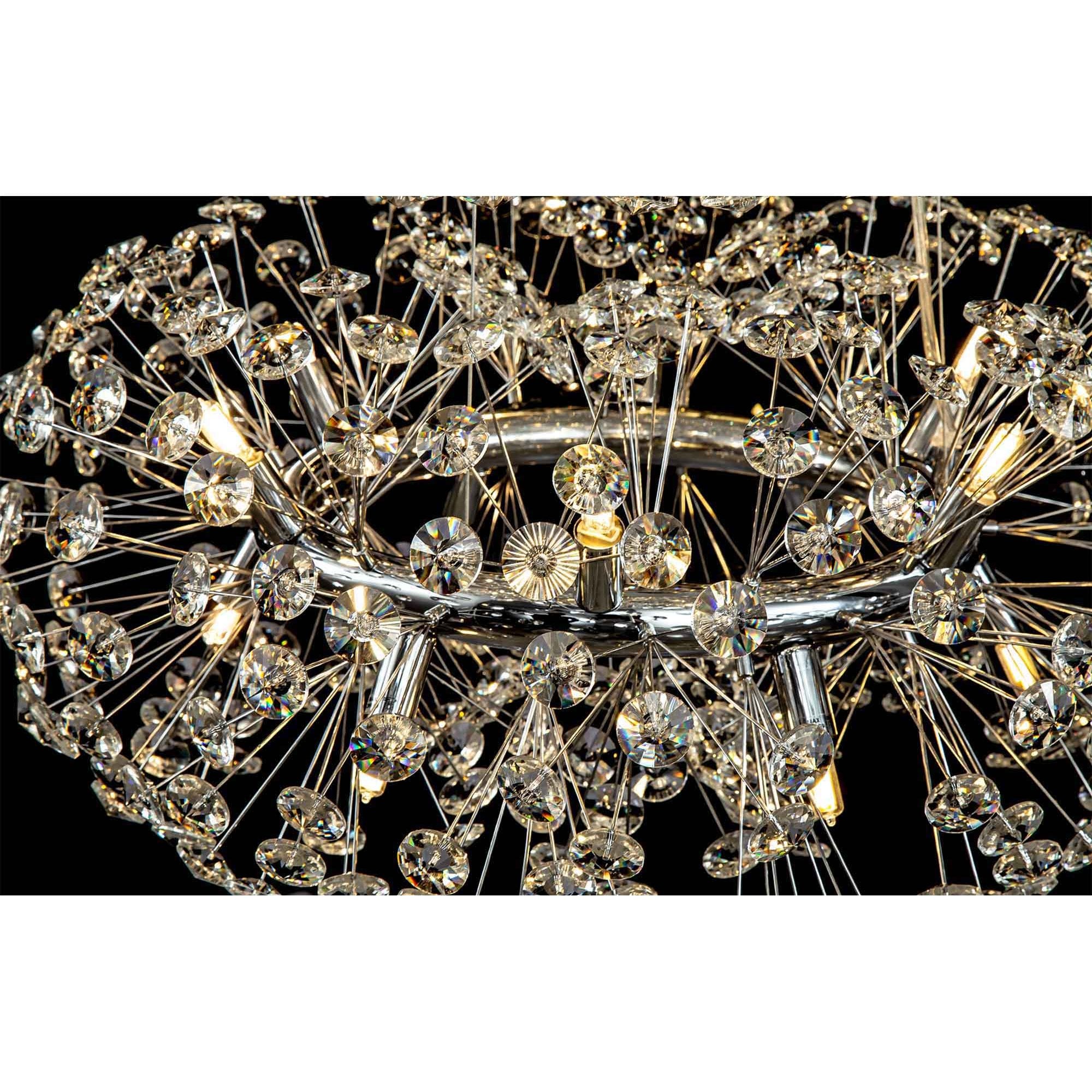 NL84239 Paris 58 Light 3 Tier Pendant Polished Chrome Crystal