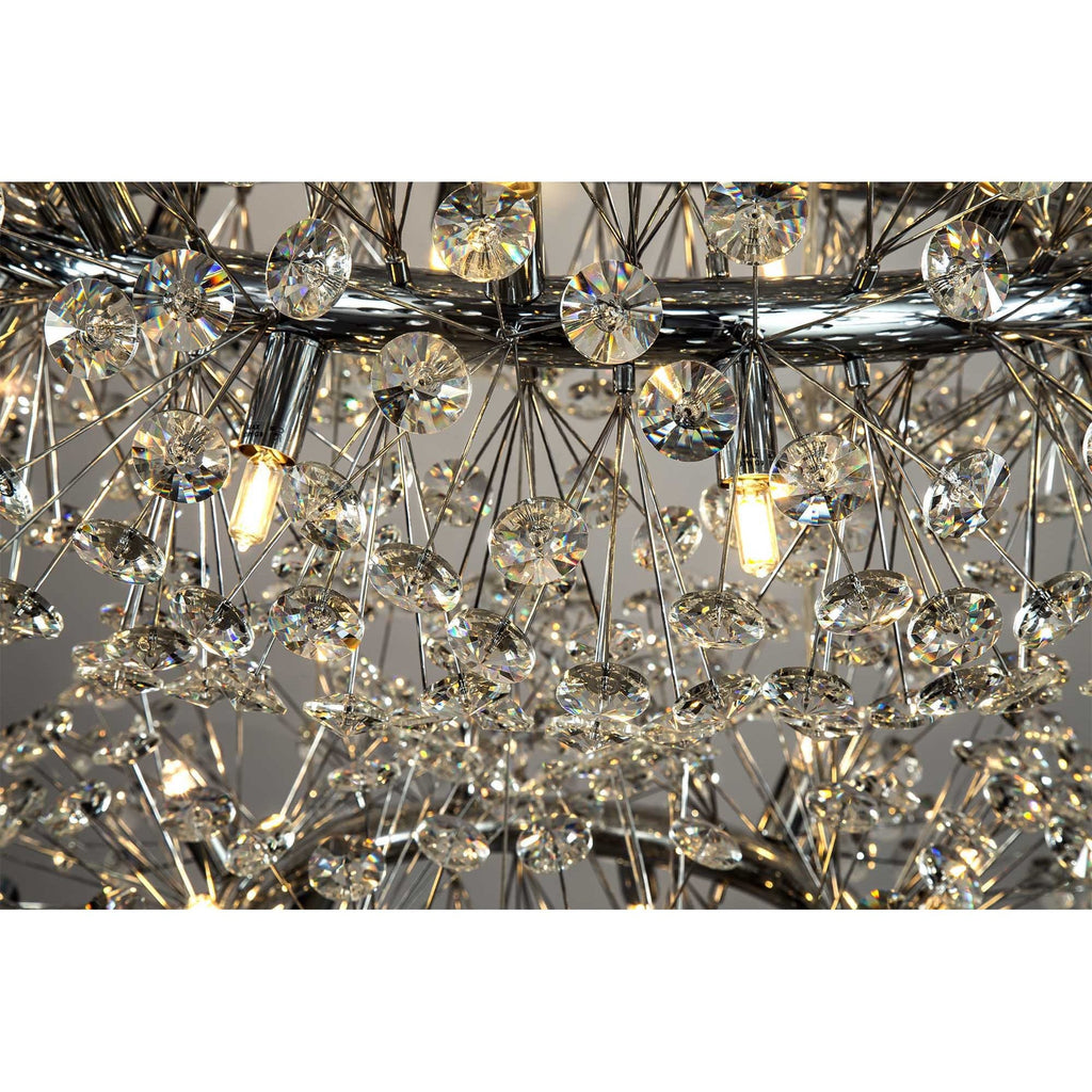 NL84239 Paris 58 Light 3 Tier Pendant Polished Chrome Crystal