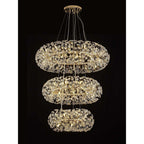 NL84249 Paris 58 Light 3 Tier Pendant French Gold Crystal