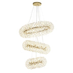 NL84249 Paris 58 Light 3 Tier Pendant French Gold Crystal