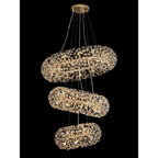 NL84249 Paris 58 Light 3 Tier Pendant French Gold Crystal