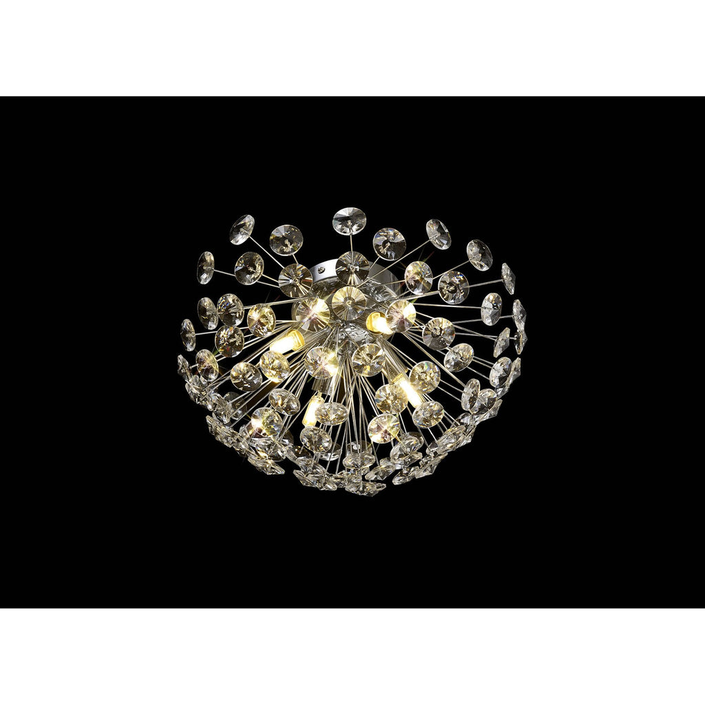 NL86929 Paris 4 Light Ceiling Light Polished Chrome Crystal