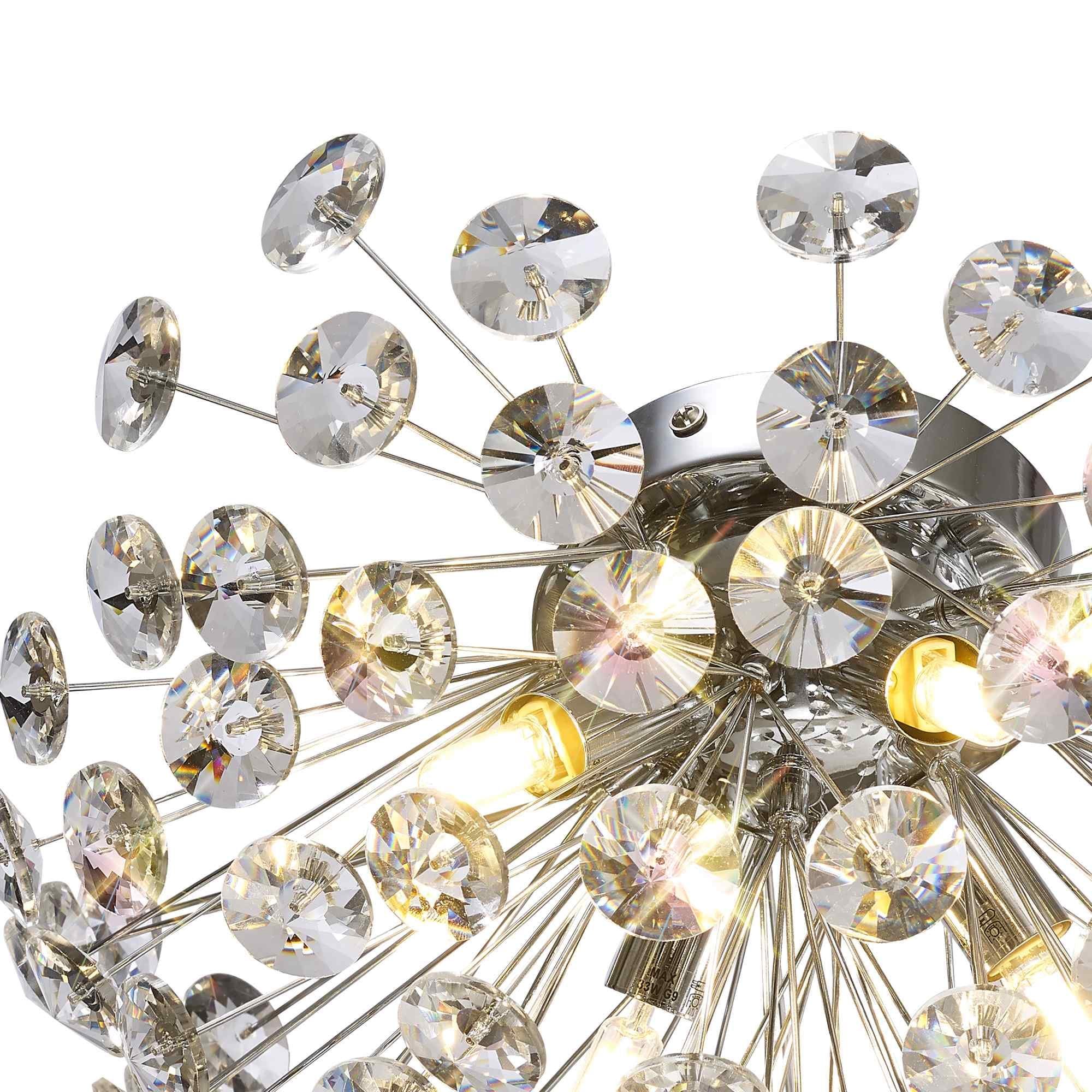 NL86929 Paris 4 Light Ceiling Light Polished Chrome Crystal